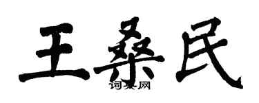 翁闿运王桑民楷书个性签名怎么写