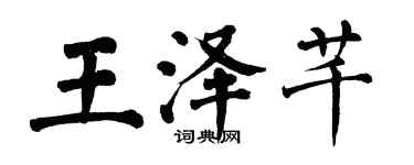 翁闿运王泽芊楷书个性签名怎么写