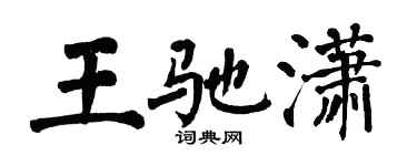 翁闿运王驰潇楷书个性签名怎么写