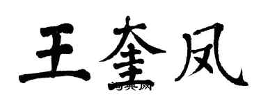 翁闿运王奎凤楷书个性签名怎么写