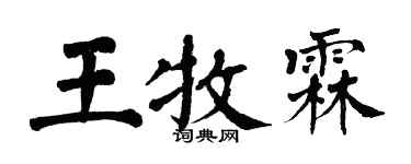 翁闿运王牧霖楷书个性签名怎么写
