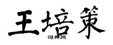 翁闿运王培策楷书个性签名怎么写