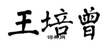 翁闿运王培曾楷书个性签名怎么写