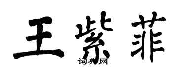 翁闿运王紫菲楷书个性签名怎么写