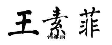 翁闿运王素菲楷书个性签名怎么写