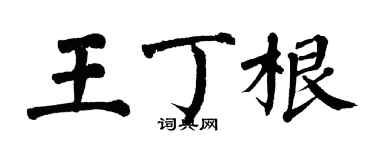 翁闿运王丁根楷书个性签名怎么写