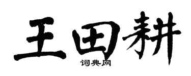 翁闿运王田耕楷书个性签名怎么写