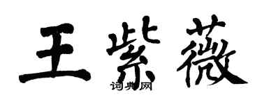 翁闿运王紫薇楷书个性签名怎么写