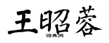翁闿运王昭蓉楷书个性签名怎么写
