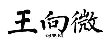 翁闿运王向微楷书个性签名怎么写