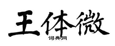 翁闿运王体微楷书个性签名怎么写