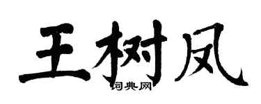 翁闿运王树凤楷书个性签名怎么写
