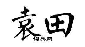 翁闿运袁田楷书个性签名怎么写