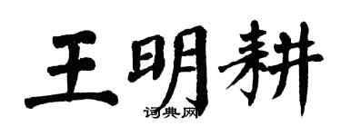翁闿运王明耕楷书个性签名怎么写