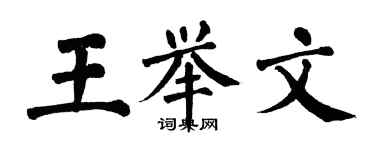 翁闿运王举文楷书个性签名怎么写