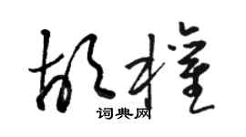 骆恒光胡权草书个性签名怎么写