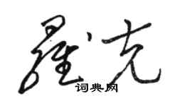 骆恒光罗克草书个性签名怎么写