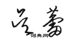 骆恒光吴蕾草书个性签名怎么写