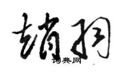 骆恒光赵羽草书个性签名怎么写