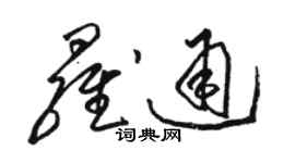 骆恒光罗通草书个性签名怎么写