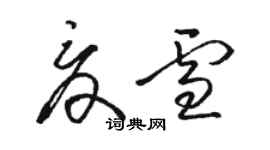 骆恒光夏雪草书个性签名怎么写