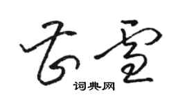 骆恒光曹雪草书个性签名怎么写