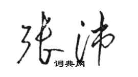 骆恒光张沛草书个性签名怎么写