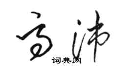 骆恒光高沛草书个性签名怎么写