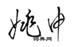 骆恒光姚申草书个性签名怎么写