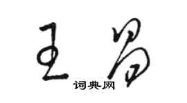 骆恒光王昌草书个性签名怎么写