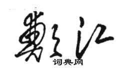 骆恒光郑江草书个性签名怎么写