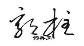 骆恒光郭柱草书个性签名怎么写