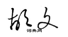 骆恒光胡文草书个性签名怎么写