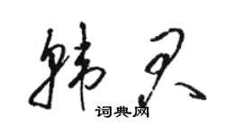 骆恒光韩君草书个性签名怎么写