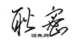 骆恒光耿密草书个性签名怎么写
