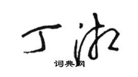 骆恒光丁湘草书个性签名怎么写