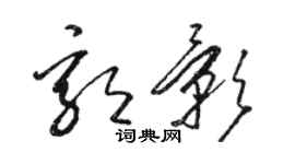 骆恒光郭影草书个性签名怎么写