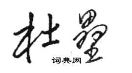 骆恒光杜垒草书个性签名怎么写