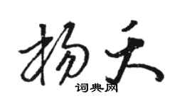 骆恒光杨夭草书个性签名怎么写