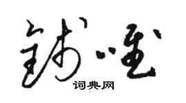骆恒光钱唯草书个性签名怎么写