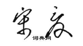骆恒光宋夏草书个性签名怎么写