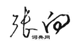 骆恒光张向草书个性签名怎么写