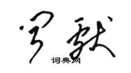 骆恒光闻献草书个性签名怎么写