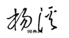 骆恒光杨溪草书个性签名怎么写