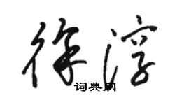 骆恒光徐淳草书个性签名怎么写
