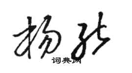 骆恒光杨能草书个性签名怎么写