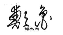 骆恒光郑鲁草书个性签名怎么写