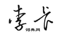 骆恒光李卡草书个性签名怎么写