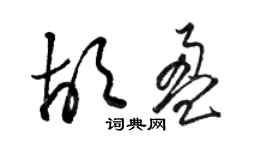 骆恒光胡盈草书个性签名怎么写