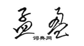 骆恒光孟盈草书个性签名怎么写